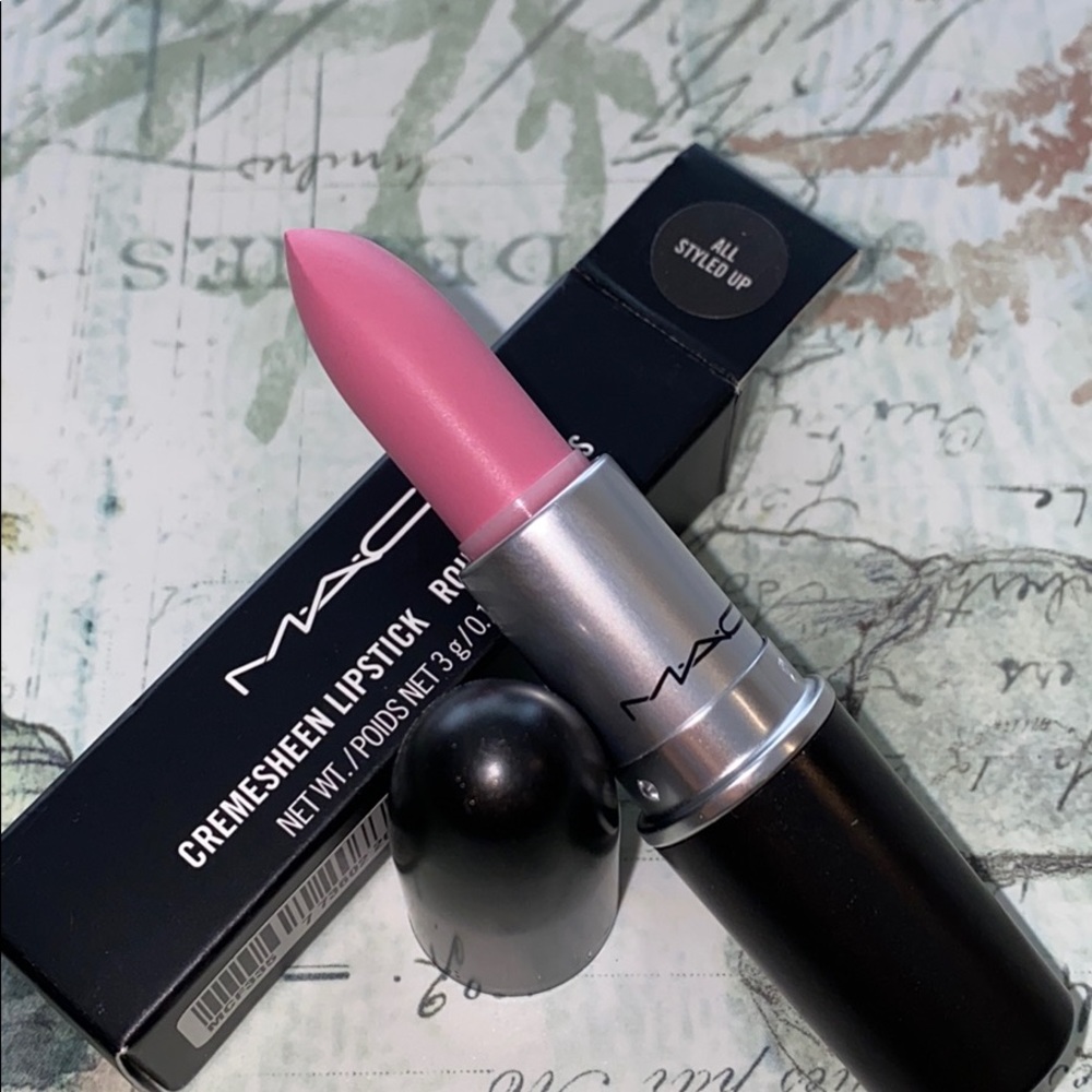 MAC COSMETICS BNIB ALL STYLED UP Cremesheen Lipstick Pink Discontinued Rare